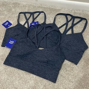 3 NWT Joy Lab Sports Bras - Heather Blue - Medium